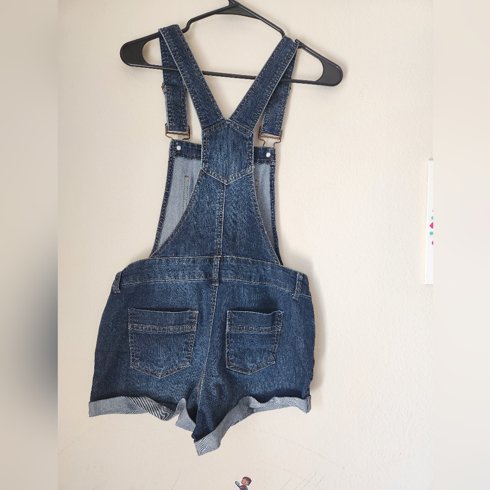 Denim Overall Shorts
